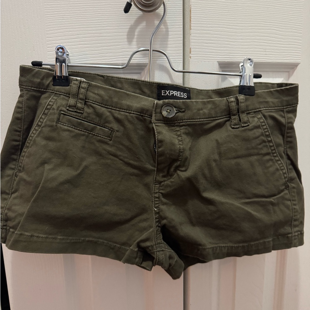 Express Olive Cargo Shorts for Women
